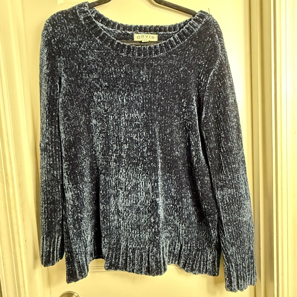 Orvis Blue Crew Neck Sweater with Relaxed Fit